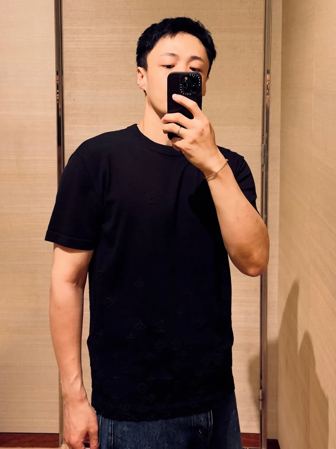 Louis Vuitton/Louis Vuitton Gradient presbyopic gradient jacquard short sleeves